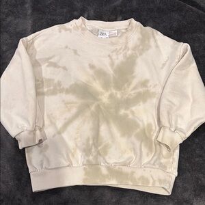 Zara Cream Tie-Dye Sweatshirt
